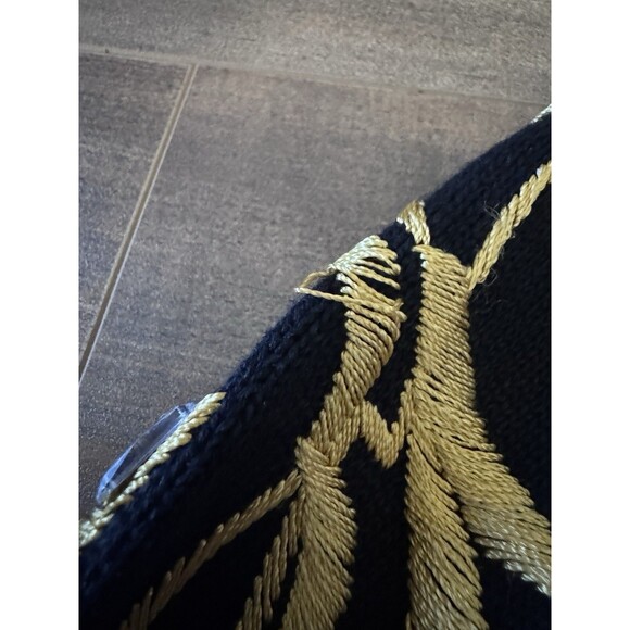 Vintage Michael Simon Black Gold Beaded Embroidered Sweater Cardigan Size 1 S/M - Picture 11 of 11